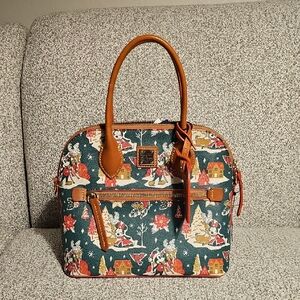 Dooney & Bourke X Disney Parks 2022 Mickey and Minnie Christmas Satchel NWT